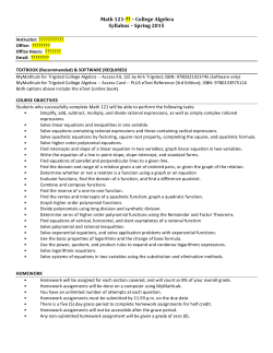 Math 121 - Department of Mathematics