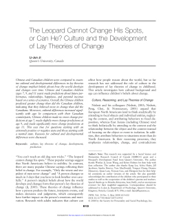 The Leopard Cannot Change His Spots, or Can He