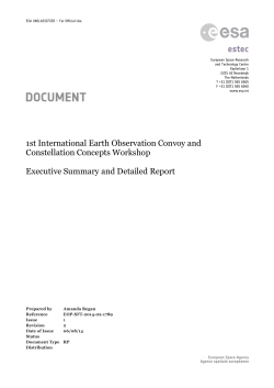 1st International Earth Observation Convoy and Constellation