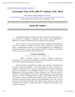 Dr. John W. Gofman
