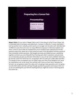 Megan Odom: So my name is Megan Odom and I`m the director of