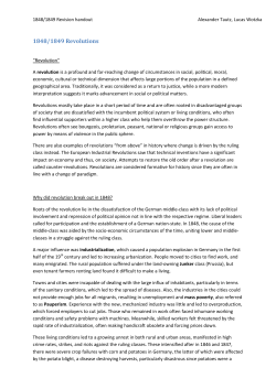 1848/1849 Revolutions