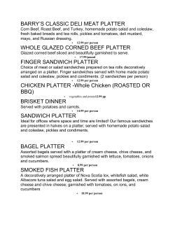 Menu - Barry`s Village Deli