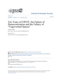 Ten Years of GWOT, the Failure of Democratization and the Fallacy