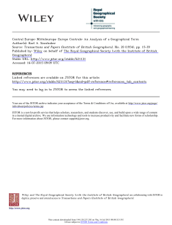 Central Europe - Wiley Online Library
