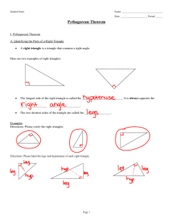 Pythagorean Theorem Guided Notes