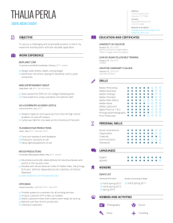 Thalia Resume_2015 - University of Houston