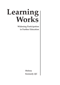 Learning Works - Widening Participation in Further Education