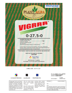 Specifications - Irrigation-Mart