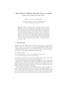 The reflective Milawa theorem prover is sound