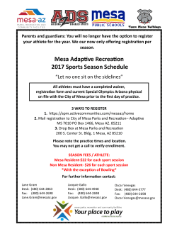 2017 Yearly Schedule - Arizona Disabled Sports