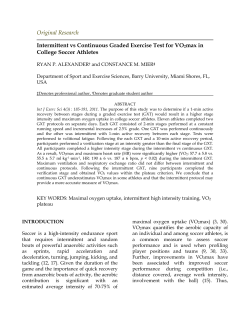 Intermittent vs Continuous Graded Exercise Test for VO2max in