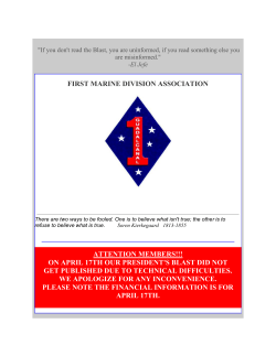 April 17,2017 - 1st Marine Division Association