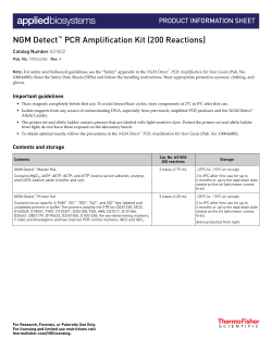 NGM Detect PCR Amplification Kit