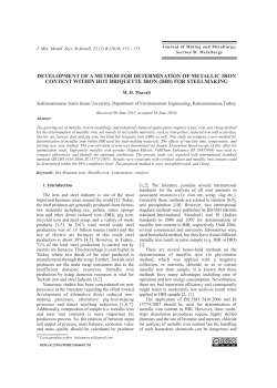 Development of a method for determination of metallic iron content