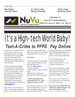 March 12-May 12 Newsletter