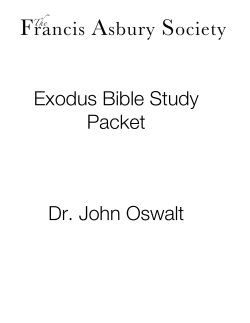 exoduspacket.old - The Francis Asbury Society