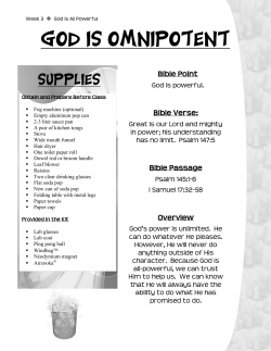 God Is Omnipotent