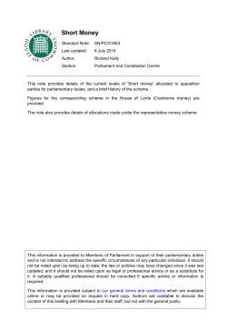 Short Money - College of Social Sciences and International Studies