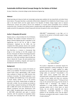 Sustainable Artificial Island Concept Design for the Nation of Kiribati