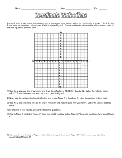 Name: Date: Per.: ______ Draw a 5-sided shape in the first quadrant