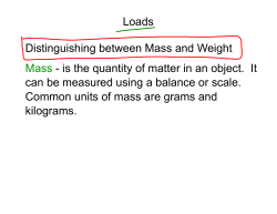Distinguishing between Mass and Weight Mass