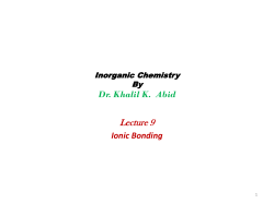 Ionic Bonding