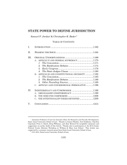 STATE POWER TO DEFINE JURISDICTION