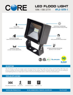led flood light #fl3-10tr-1 10w / 100-277v