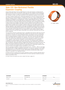 Style 231 Non-Restrained Flexible Expansion Coupling 60.03