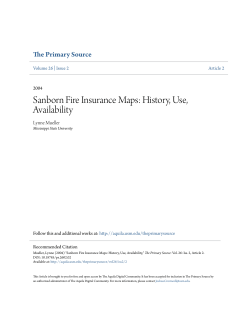 Sanborn Fire Insurance Maps: History, Use, Availability