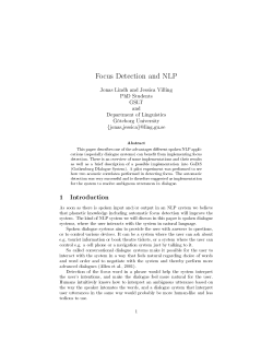 Focus Detection and NLP