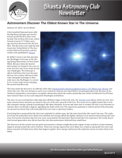 Shasta Astronomy Club Newsletter