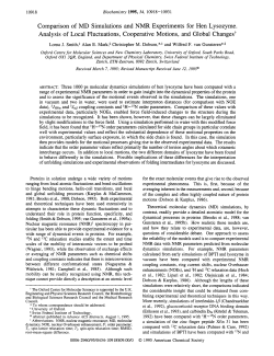 Comparison of MD Simulations and NMR Experiments for Hen