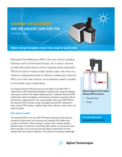 diamond atr accessory for the agilent cary 630 ftir y 0 ftir