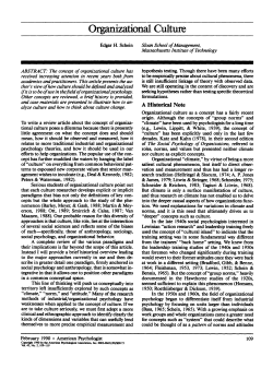 Organizational Culture