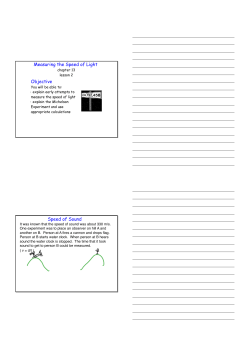 Lesson 2:Speed of light calculations