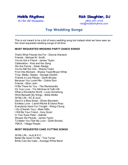 Mobile Rhythms Rick Slaughter, DJ Top Wedding Songs