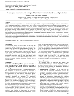 43 A conceptual framework of the concepts of frustration, work