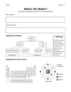 Atoms and Periodic Table
