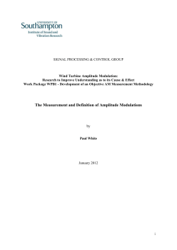 The Measurement and Definition of Amplitude Modulations