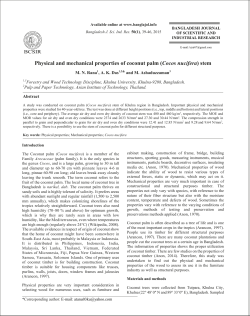 Physical and mechanical properties of coconut palm (Cocos nucifera)