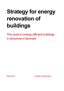 Strategy for energy renovation of buildings