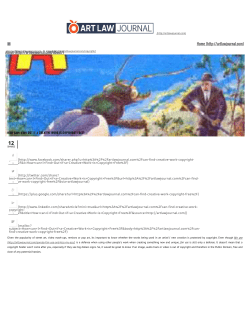 Home (http://artlawjournal.com) About (http://artlawjournal.com