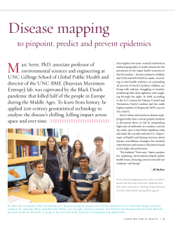 Disease mapping - UNC Gillings School of Global Public Health