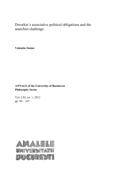 Dworkin`s associative political obligations and the anarchist challenge