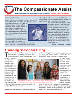 Newsletter 2011 - Bernhardt Foundation