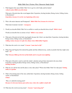 RikkiTikkiTavi, Fiction, Plot, Character Study Guide
