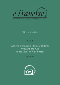 Analysis of Human Settlement Patterns Using RS and GIS in the