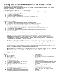 On Writing an Award Scroll